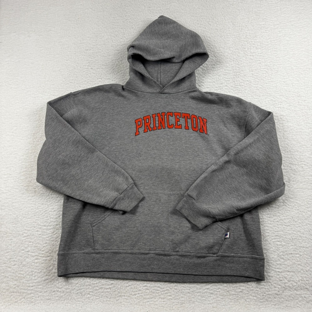 VTG Russell Athletic‎ Hoodie Princeton University Mens Large Gray Knit School